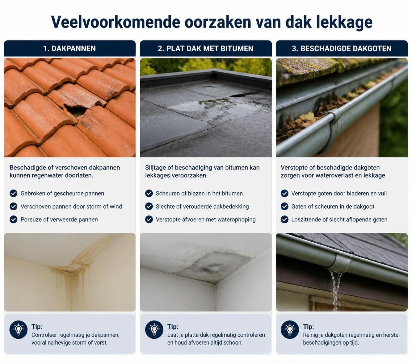 daklekkage repareren: ontdek eenvoudige stappen om verdere schade te voorkomen en je dak snel en effectief te herstellen.