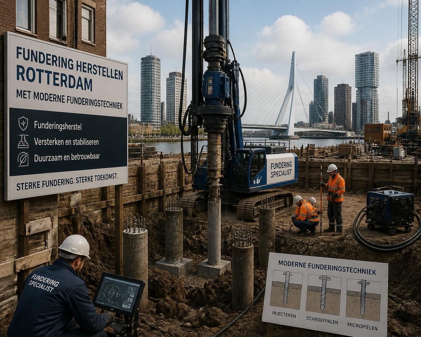 ontdek alles over fundering herstellen in rotterdam: methodes, kosten en tips om uw woning veilig en stabiel te houden.