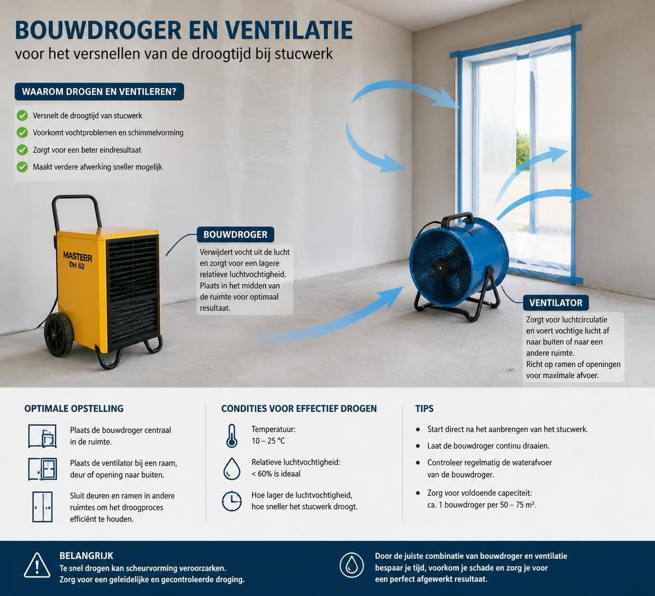 ontdek de droogtijd van stucwerk en hoe deze het eindresultaat en de kwaliteit van uw afwerking beïnvloedt. tips voor optimale droogomstandigheden.